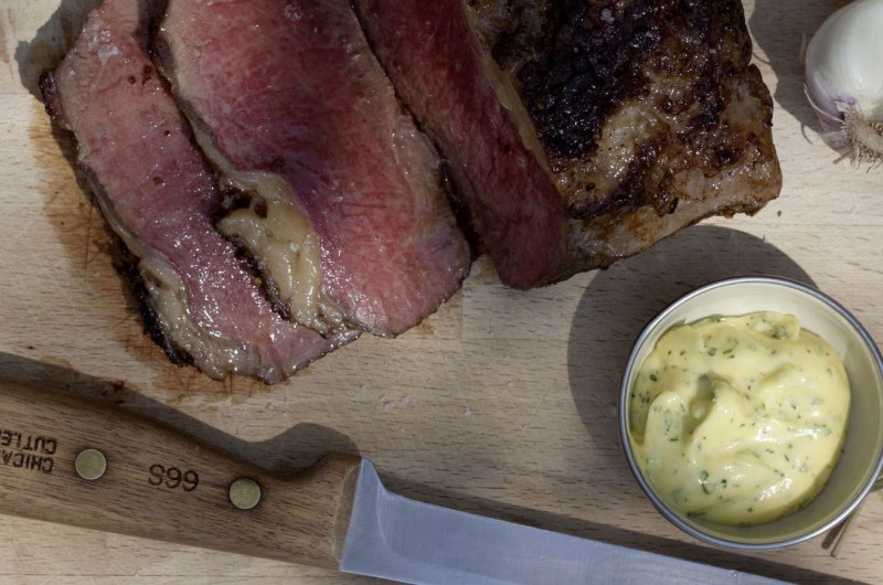 Entrecôte avec aïoli à la marjolaine