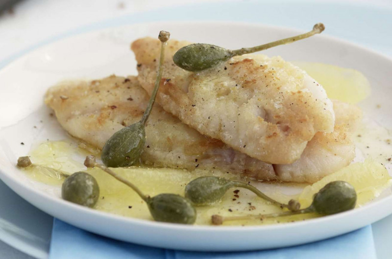 Lieu noir poêlé aux câprons et au citron
