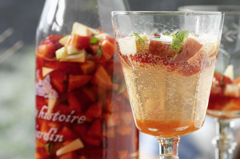 Punch pétillant aux fraises