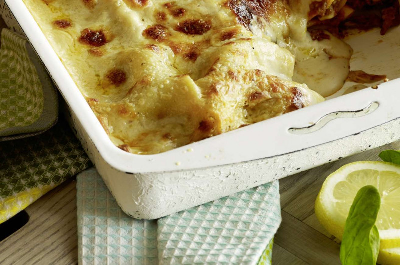 Lasagne aux épinards et au citron