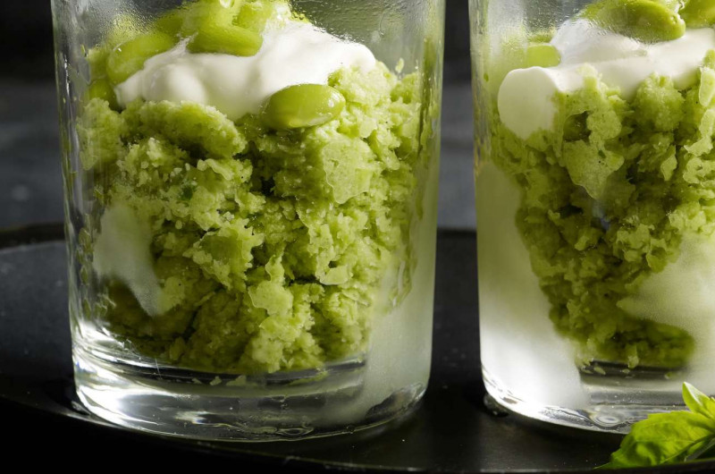 Granité d'edamame à la vanille