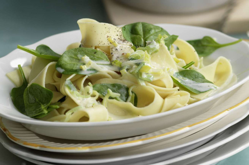 Pappardelle au gorgonzola et épinards