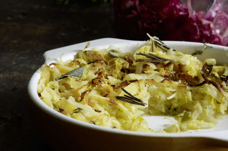 Rösti au four avec salade de chou rouge