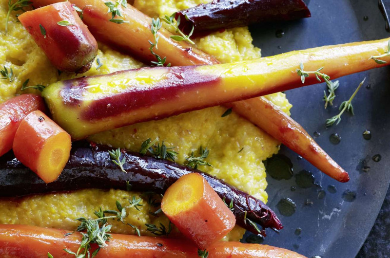 Polenta et trio de carottes