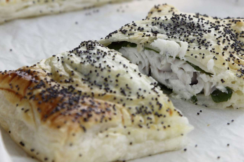 Chaussons au sandre avec mayonnaise à l’aneth