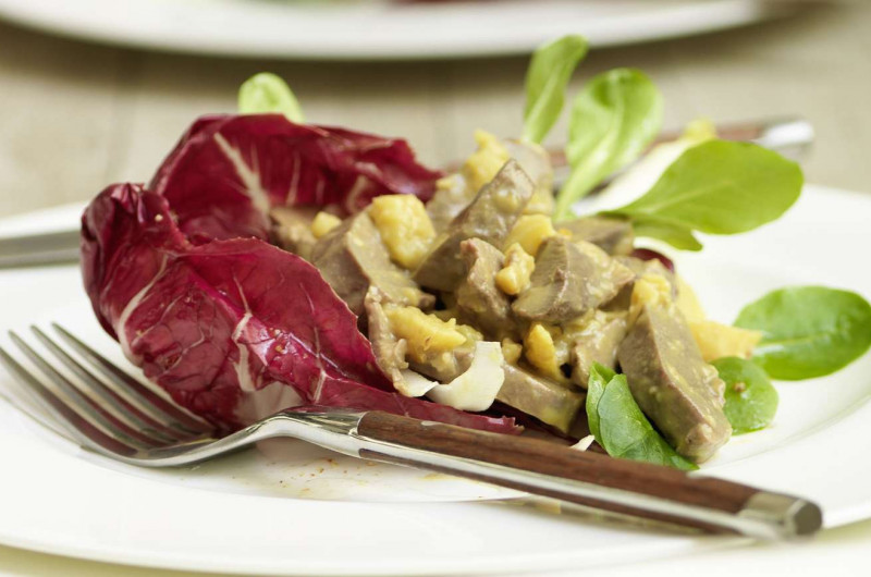 Salade de gibier à plumes à la moutarde aux coings