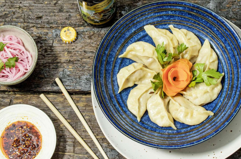 Momos farcis à la viande de bœuf