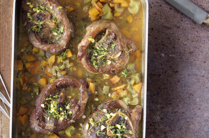 Jarret de veau avec gremolata à l’orange et au thym