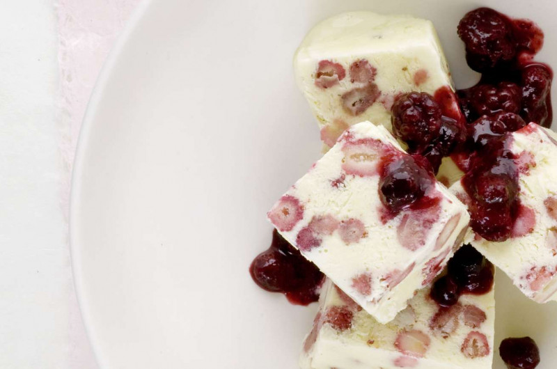 Parfait au séré et aux fruits rouges