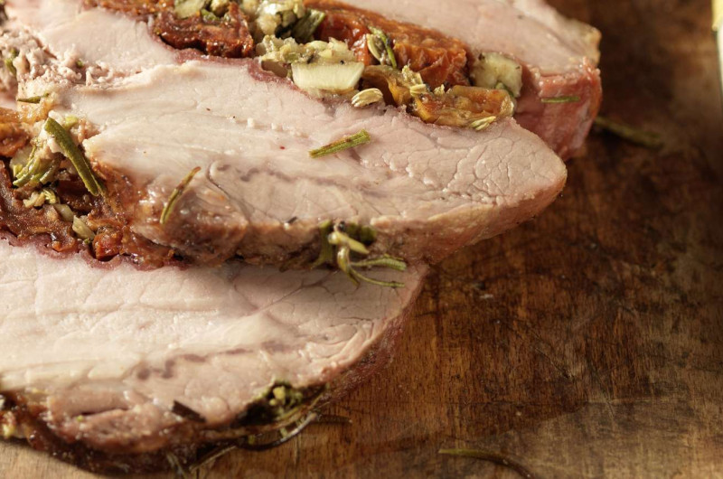 Rôti de porc farci