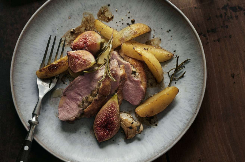 Magret de canard farci aux figues