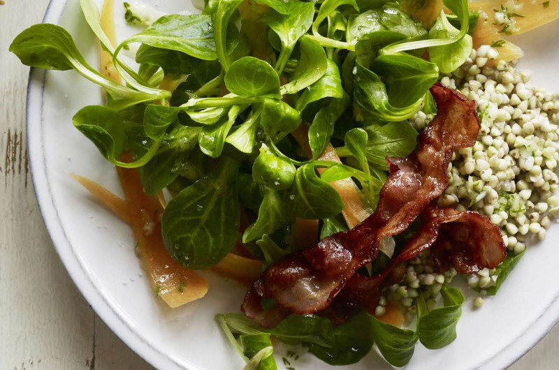 Salade de doucette avec sarrasin