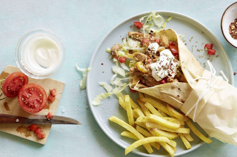 Gyros avec cou de porc