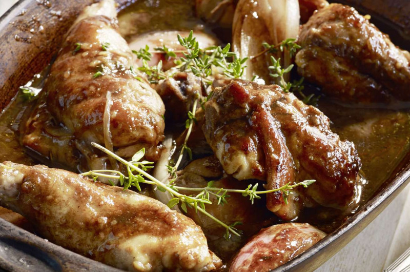 Civet de lapin au vinaigre balsamique