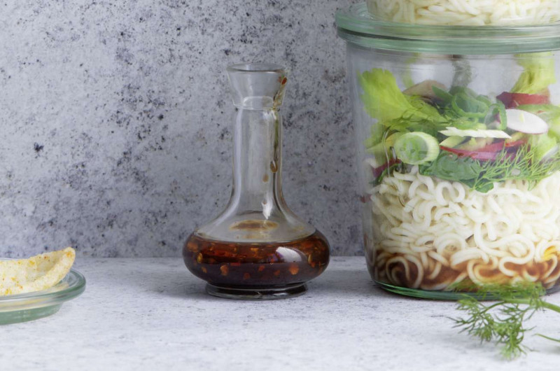 Salade asiatique en bocal