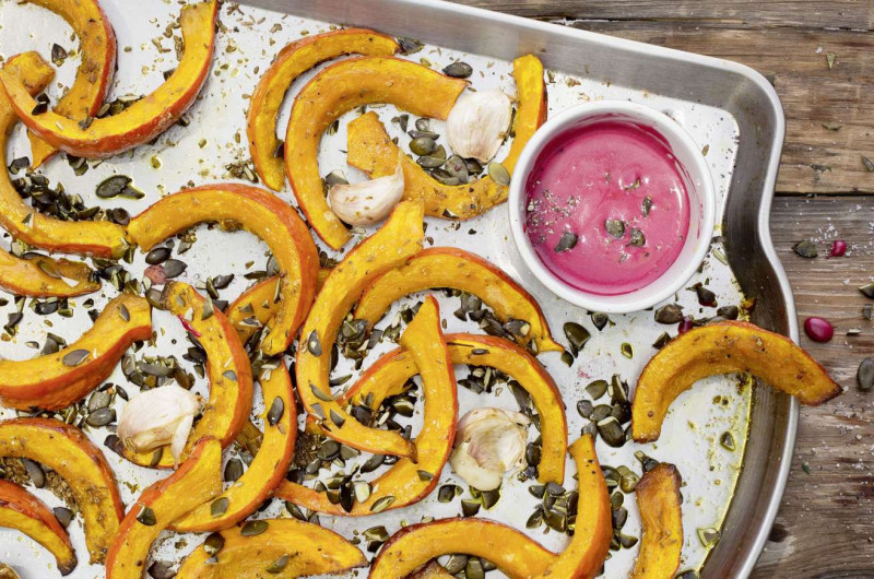 Courge au four façon orientale