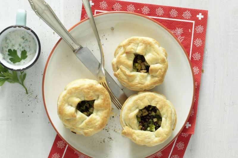 Vol-au-vent au tofu et aux lentilles