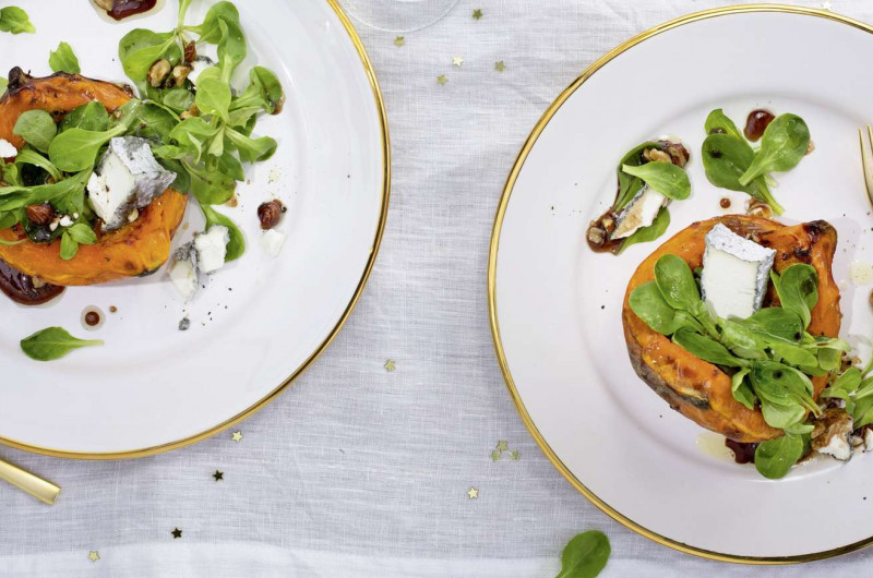 Courge avec chèvre frais