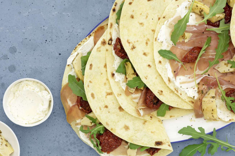 Piadina avec jambon cru