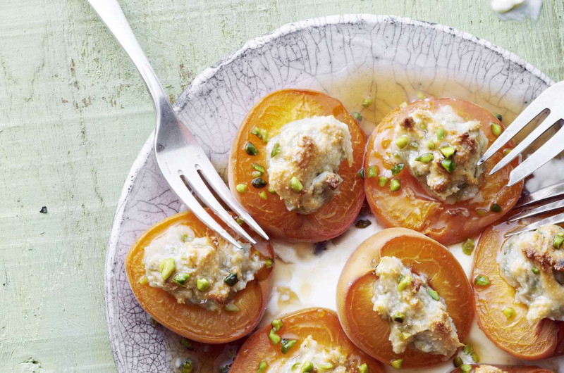 Abricots au four avec sirop de porto