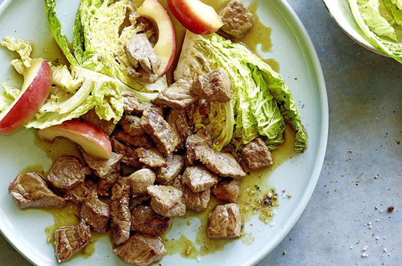 Emincé de bœuf avec chou frisé