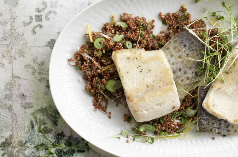 Truite sur salade de quinoa