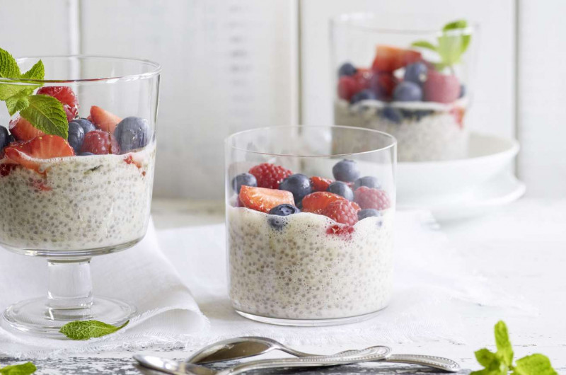 Pudding au chia et aux baies