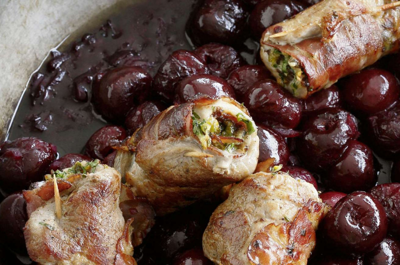 Involtini au ragoût de cerises