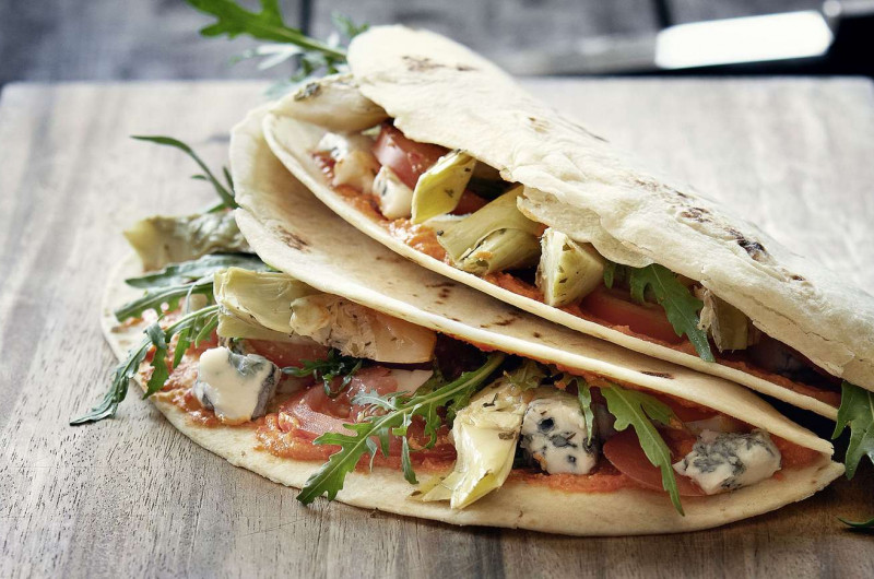 Piadina aux quarts d’artichaut