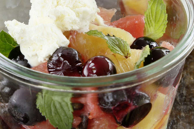 Fruits chauds en barquette