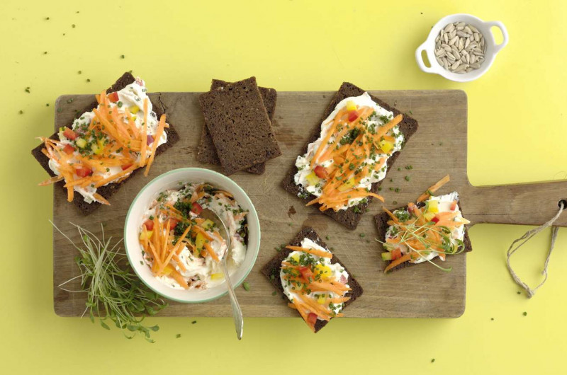 Tartinade de fromage frais et de carottes