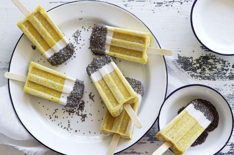 Glace au chia et à la mangue