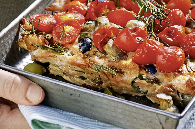 Cake à la viande et aux tomates