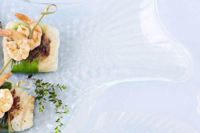 Ballotin de cabillaud avec crevettes