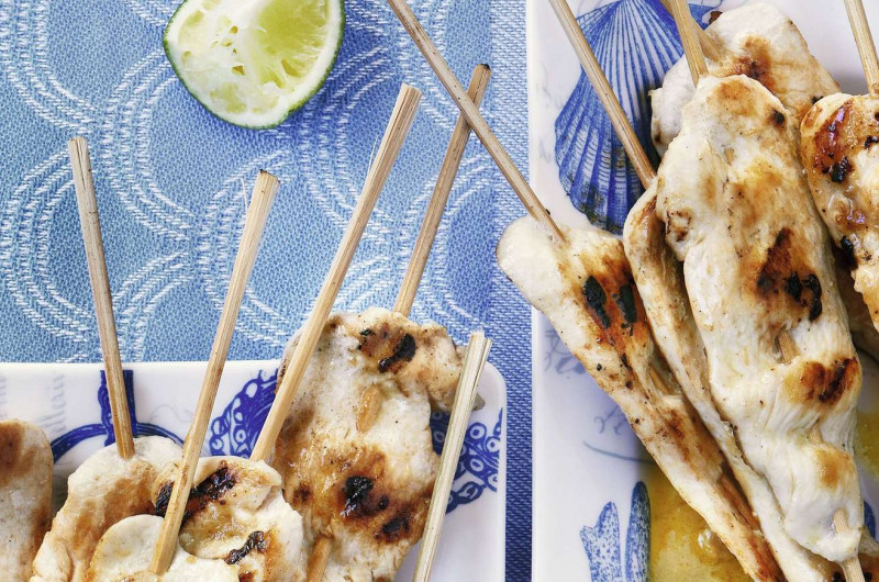 Brochettes fruitées au poulet