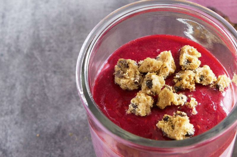Crème au yogourt et aux framboises