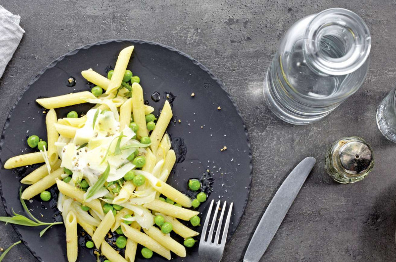 Penne aux petits pois