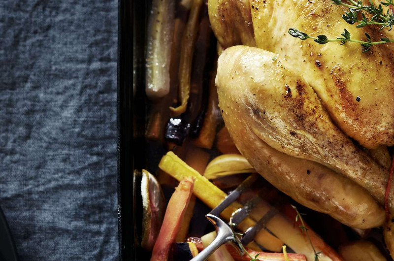 Poulet du four et carottes