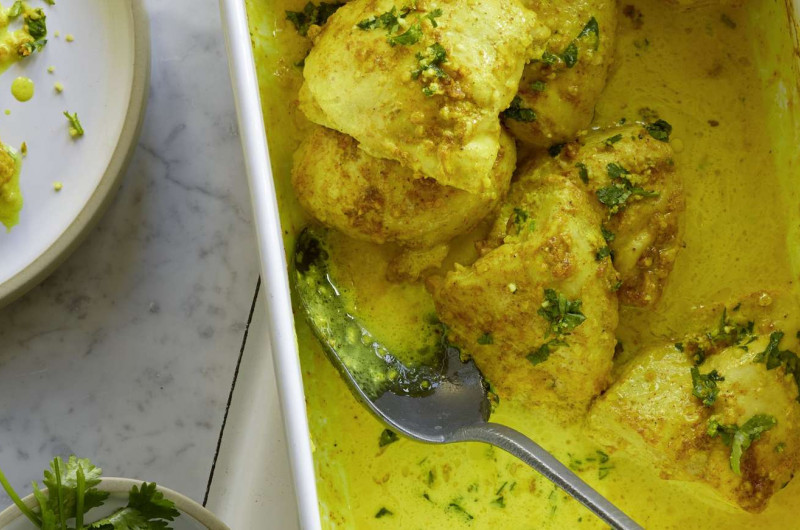Poulet au curcuma et à l’ail