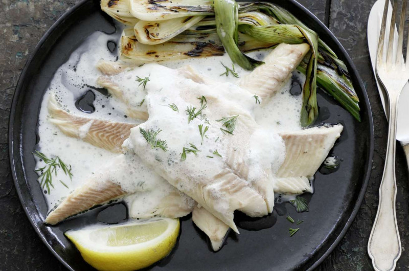 Filets de truite avec émulsion à l'aneth
