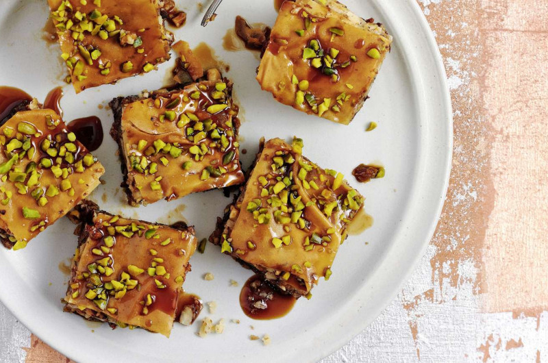 Baklavas au café et aux noix
