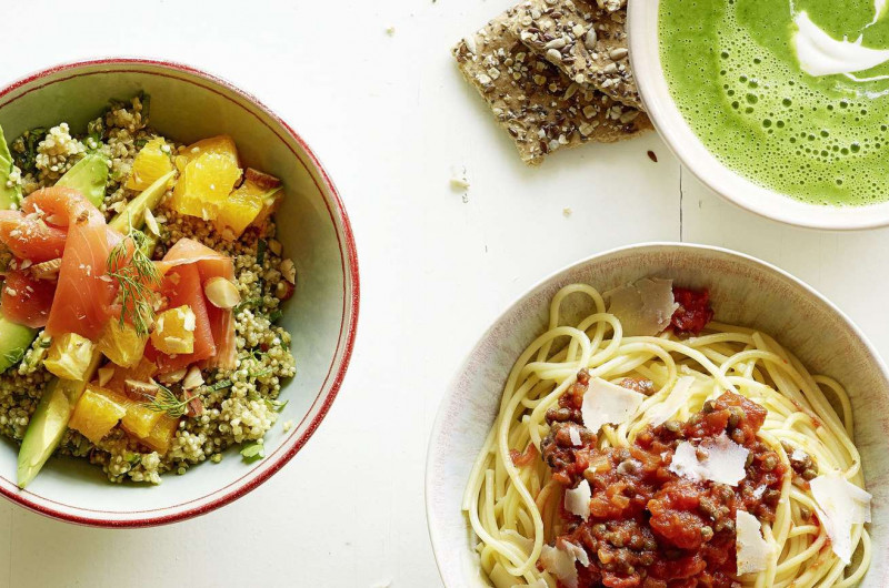 Quinoa avec oranges et saumon fumé