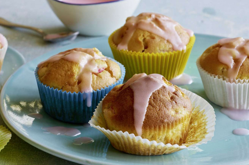 Muffins à la rhubarbe