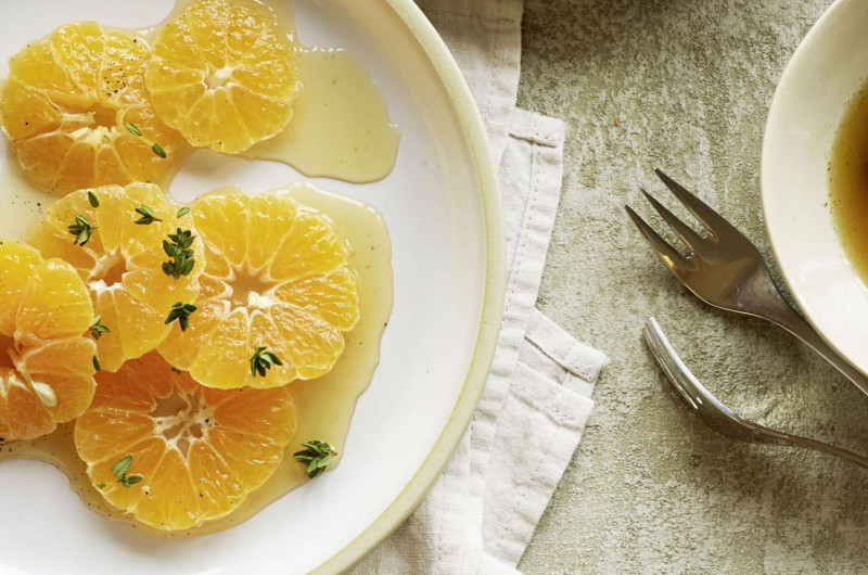 Macédoine de clémentines au sirop de vanille