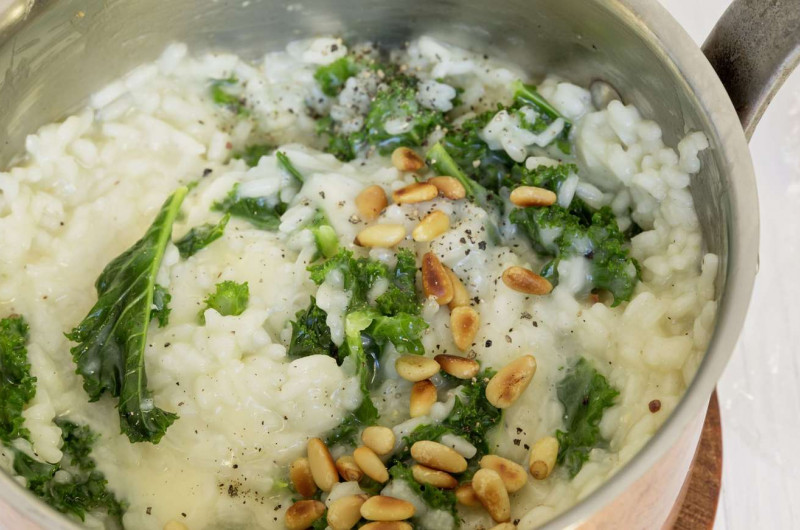 Risotto au chou kale avec taleggio