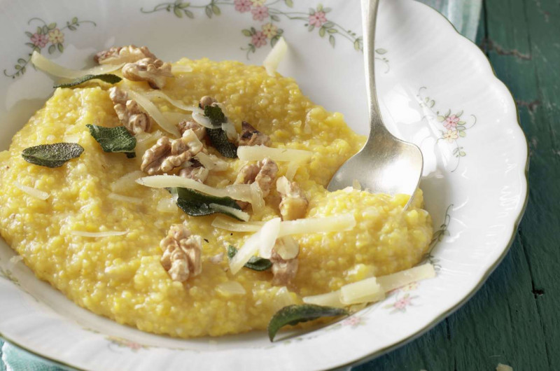 Polenta aux noix