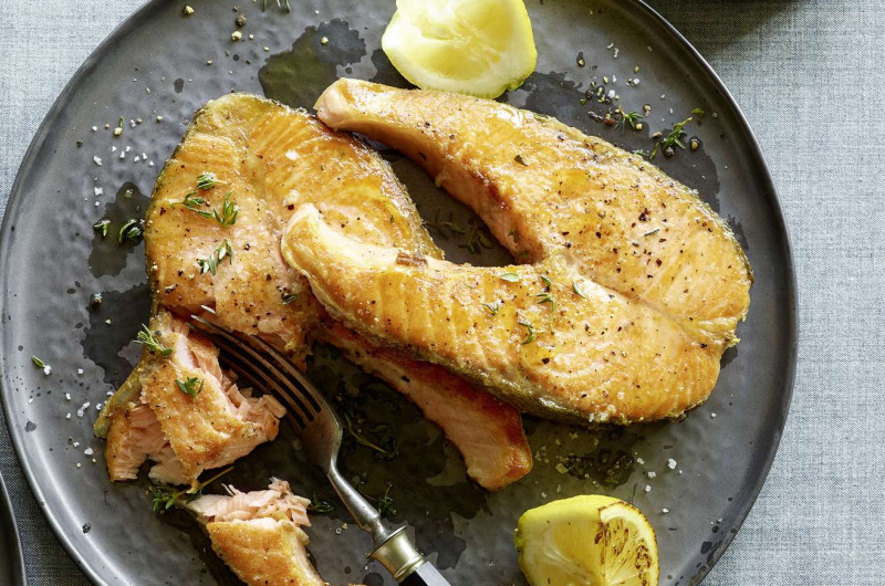 Pavé de saumon poêlé avec citron