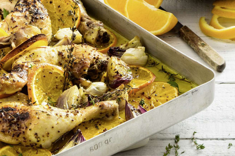Poulet à l’orange et au safran