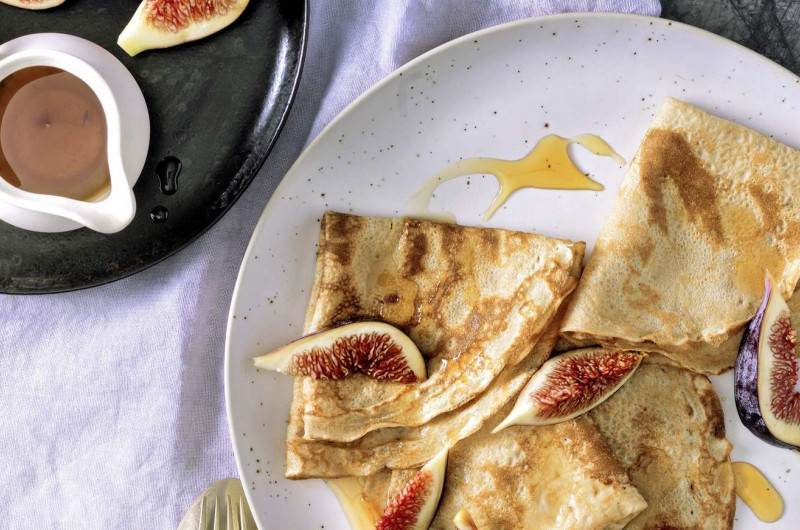 Crêpes aux marrons avec figues
