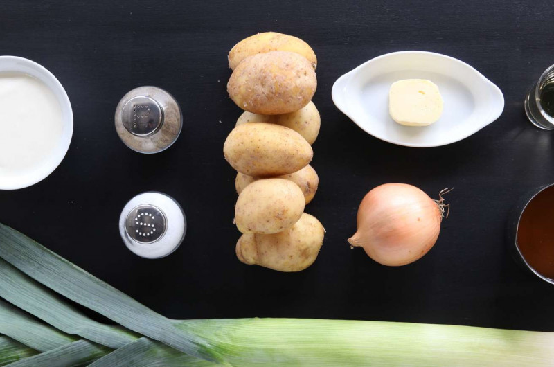 Poireaux et pommes de terre à la crème